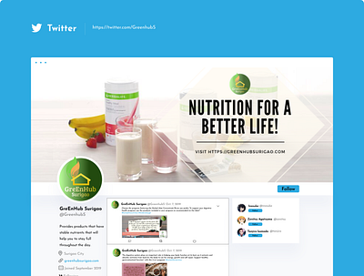 twitter greenhub branding design flat illustration minimal socialmedia ui