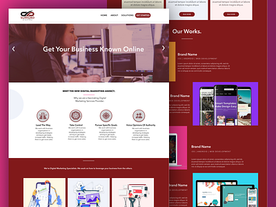 Digital Marketing Website branding design flat minimal ui web website