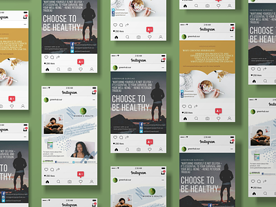 instagram post - greenhub branding campaign design designs flat minimal post socialmedia