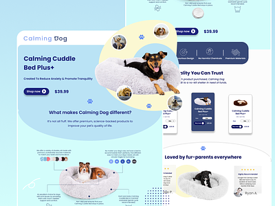 Web Design - Landing Page animal design dog flat landing page minimal web web design
