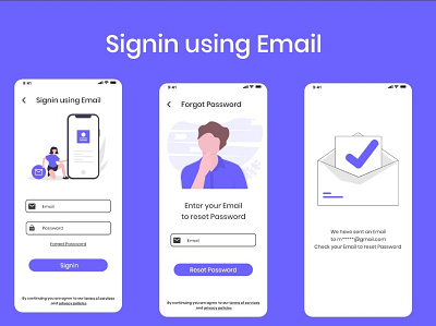 Signin using Email design illustraion login design login screen mobile design signin signin screen signin using email signin using email simple