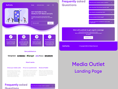 Media outlet Landing page color ful web design colorful landing page design landingpage marketing site media outlet landing page media outlet landing page media site purple web design