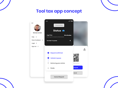 Tool Tax app app design blue blue and white branding concept app design minimal ui mobile ui modernui ui uiux