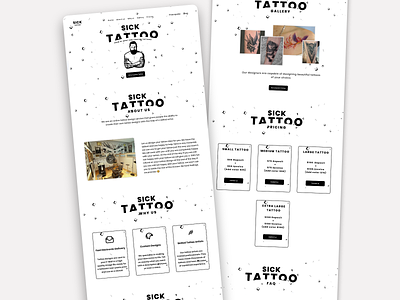 Tattoo shop landing page blackandwhite landing page design minimal design modren design tattoo tattoo shop tattoo shop landing page website design