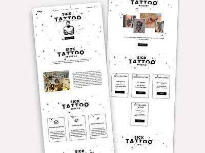 Tattoo shop landing page