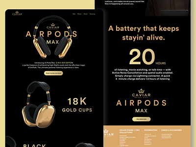 AirPods Max landing page concept airpods airpods max landing page concept airpods max landing page concept applewebsite minimal webdesign ui webdesign webdesigner webdesigns website design