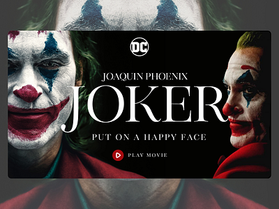 Joker website concept Landingpage concept design joker landing page joker movie landing page landing page design landing page ui landingpage website design