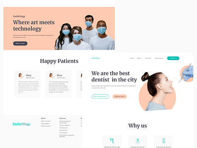 Dentist  website landing page