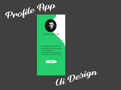 Profile Ui design app design ios app ios app design ios design mobile design mobile ui profile app profile design profile ui design ui uidesign