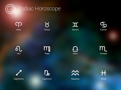 Horoscope icons astrology clean flat horoscope icon simple white zodiac