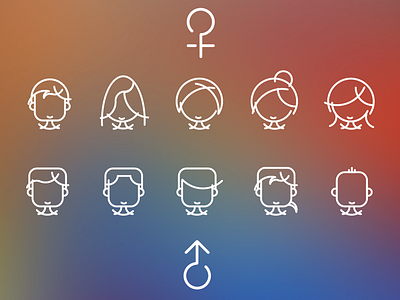 Boys and girls boy character girl icon line man people woman