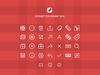 Iconset for QPaint 2016 iconset