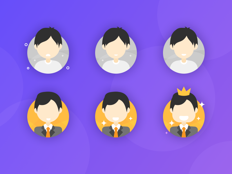 Level up businessman man sketch illustrator