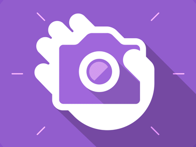 Selfie Ultimate Icon animation branding camera flat icon logo motion photo selfie