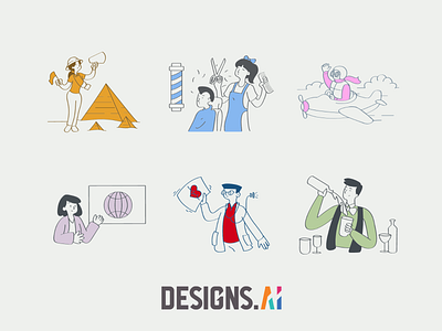 Occupations Illustrations by Graphicmaker