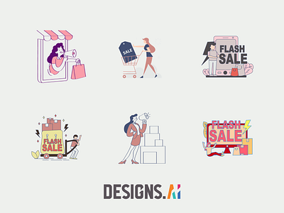 Sales Illustrations by Graphicmaker designs.ai free graphicmaker graphics illustration illustrations logo