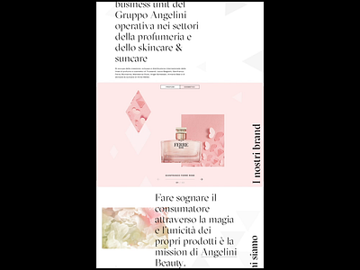 Angelini Beauty - Product Detail animation branding design fragrance typography ui ux web website
