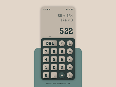 DailyUI #004 - Calculator adobe illustrator adobe xd calculator calculator app calculator ui colour daily 100 challenge daily ui dailyui design minimalism minimalistic mobile app design mobile ui nature colours nature design trends 2020 ui ux