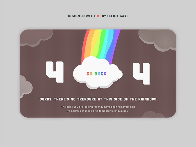 DailyUI #008 - 404 Page 404 error 404 error page 404 page adobe illustrator adobe xd colour colourful daily 100 challenge daily ui dailyui design fun rainbow ui vibrant web design website design