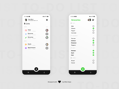 DailyUI #042 - To-Do List adobe xd clean design clean ui colour accents colours daily 100 challenge daily ui dailyui iconography minimalism mobile app design modern design simplicity task management app tasks to do list todo list ui ux vibrant colors