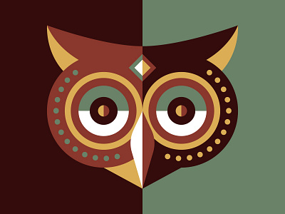 Wood animals - Owl animal geometric owl wood