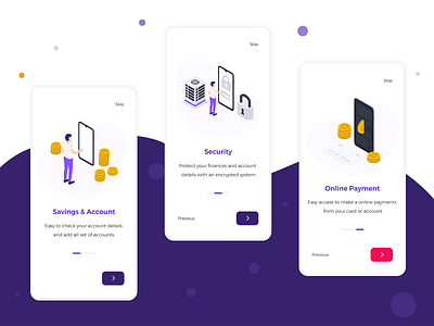 Bank App - Onboarding Screen app design banking app finance app finances illustration design launch screen onboarding flow onboarding illustration onboarding screen onboarding ui online banking splash screen uiux walletapp welcome screen