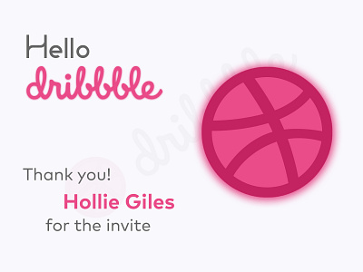 Thanks Hollie Giles clean ui debut design dribbble invite flat hello invite thank you thanks ui welcome wishes