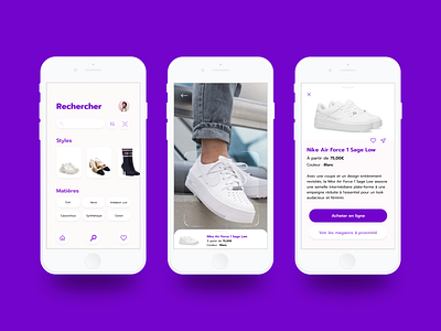 findmyshoes : search app with AR scan ar scan ar scan interface mobile app nike product page search app search page shoes ui design ux design ux designer ux ui web design