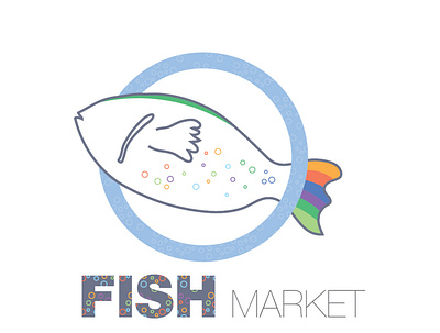 Demo Logo Design for Fish Market brand design brand identity brand identity design branding branding design flat design graphic design graphicdesign logo design logodesign logos logotype vector vector design