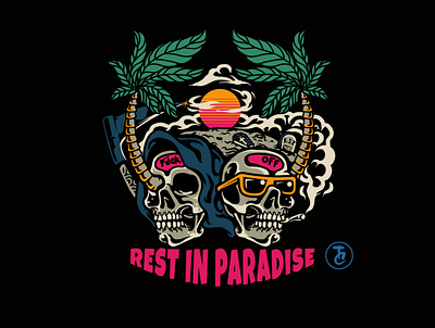 rest in paradise apparel design branding californiaclothing clothing clothingapparel clothingbrand design illustration mushroom streetwear