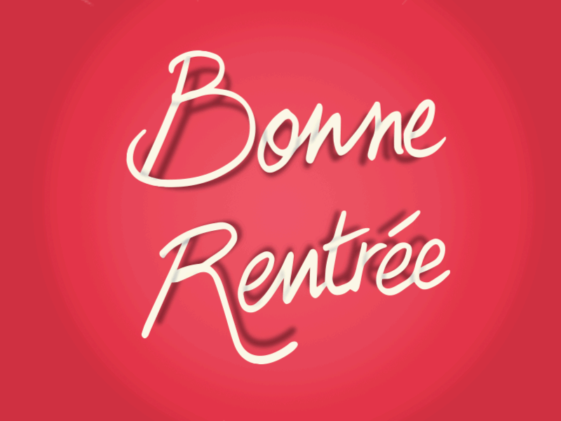 Bonne rentrée artdirection handlettering illustrator photoshop typography