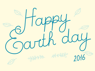 Happy Earth Day artdirection earthday handlettering illustration typography