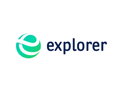 Logo Explorer acidcolors artdirection circle explorer logo logotype ribbon