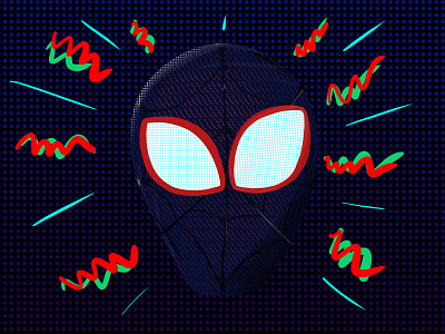 Miles Morales artwork character comics conceptart drawing fanart glitch effect illustrations illustrator into marvel miles miles morales new sony spiderman spiderverse texture vector young
