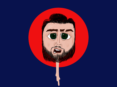 Me autoportait beard cartoon character digital disapointed drawing face illustration illustrator lovely photoshop portrait rising sun risingsun screaming summer yelling