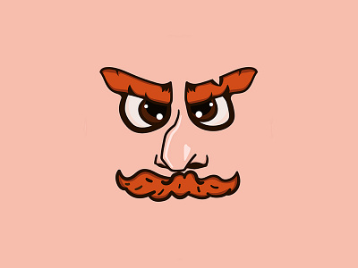 Angry Guy angry beard cartoon colorful drawing ginger illustration illustrator lovely mascot mustache photoshop vector