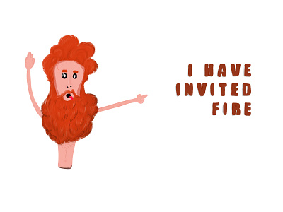 First inovation cartoon debuts drawing entrepreneur fire icon illustration illustrator inovation invite lovely mad orange photoshop project redhead texture typography