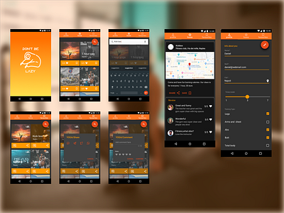 don't be lazy- UI studio orange app material design ui