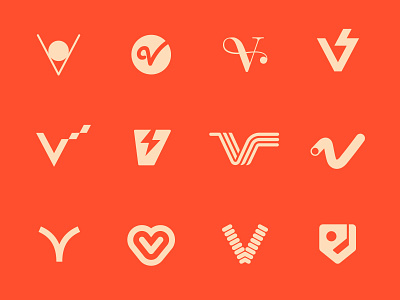 V logo logodesign mark