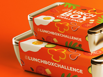 Lunchbox Challenge challenge fried egg graphic design lunch box meal package design vegetables