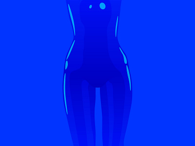 Blue Shape blue body female feminine fitness gleam illustration minimalist