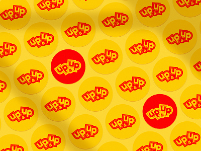 Up&Up Stickers branding entertainment fun graphic design identity logo shop stickers