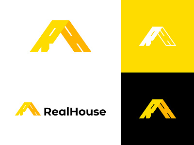RealHouse house logo logodesign real real estate rh