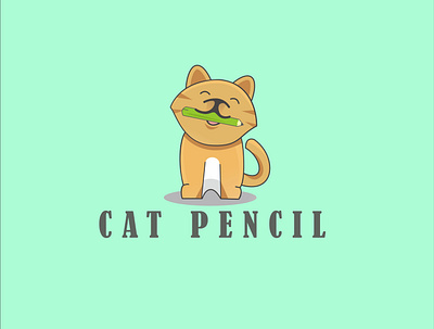 Logo cat pencil 3d animation branding de design graphic design icon illustration logo motion graphics ui ux vector