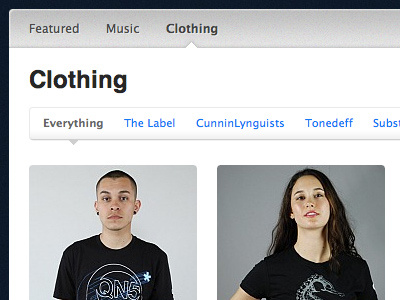 QN5 Music - Clothing Store ecommerce expressionengine helvetica isotope jquery lucida music navigation qn5 store web website