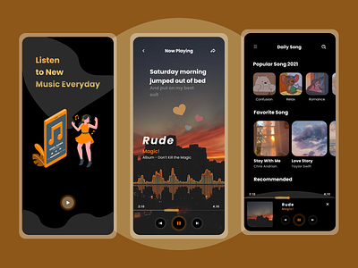 Music Player App android app android app design design design app home page home screen homepage design minimal mobile app mobile app design mobile ui music app music app design music app ui music application music player ui uidesign uiux ux
