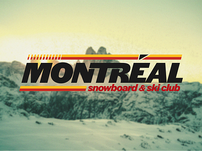 70's Vibe Montreal Snowboard & Ski Club Logo