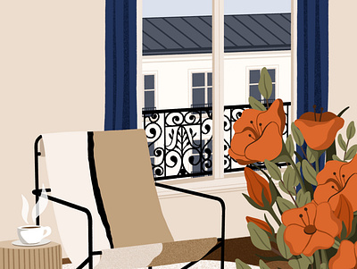 Parisian home artwork digitalart drawing graphicdesign graphicdesigner home homedesign illustration paris parisianhome