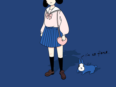 100 5 bunny color girl illustration
