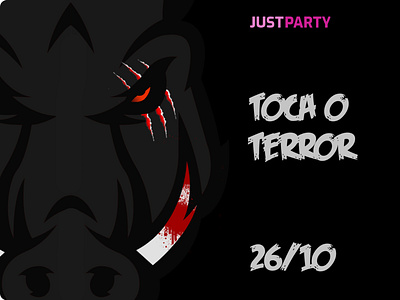 Toca o Terror banner design halloween party illustration party